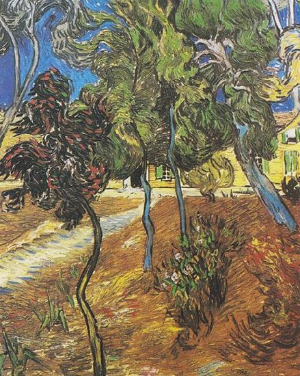 Vincent Van Gogh Trees in the garden of the Hospital Saint-Paul China oil painting art